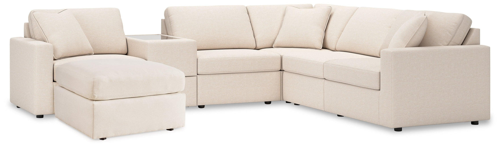 Pillar Oyster Peak 6-Piece Sectional With Ottoman