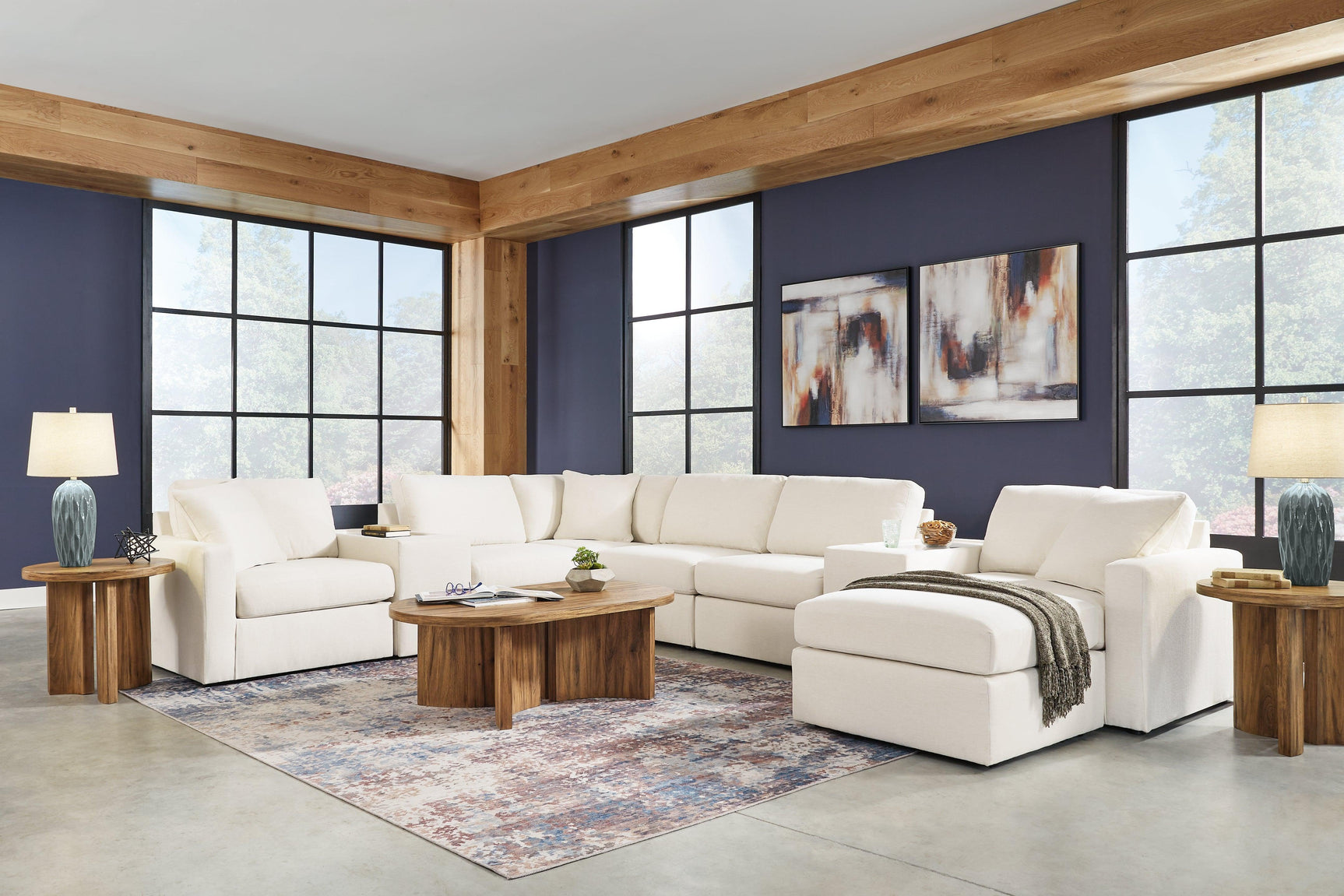 Modmax Oyster 8-Piece Sectional With Ottoman