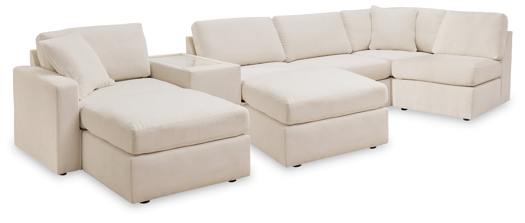 Modmax Oyster 6-Piece Sectional with Ottoman