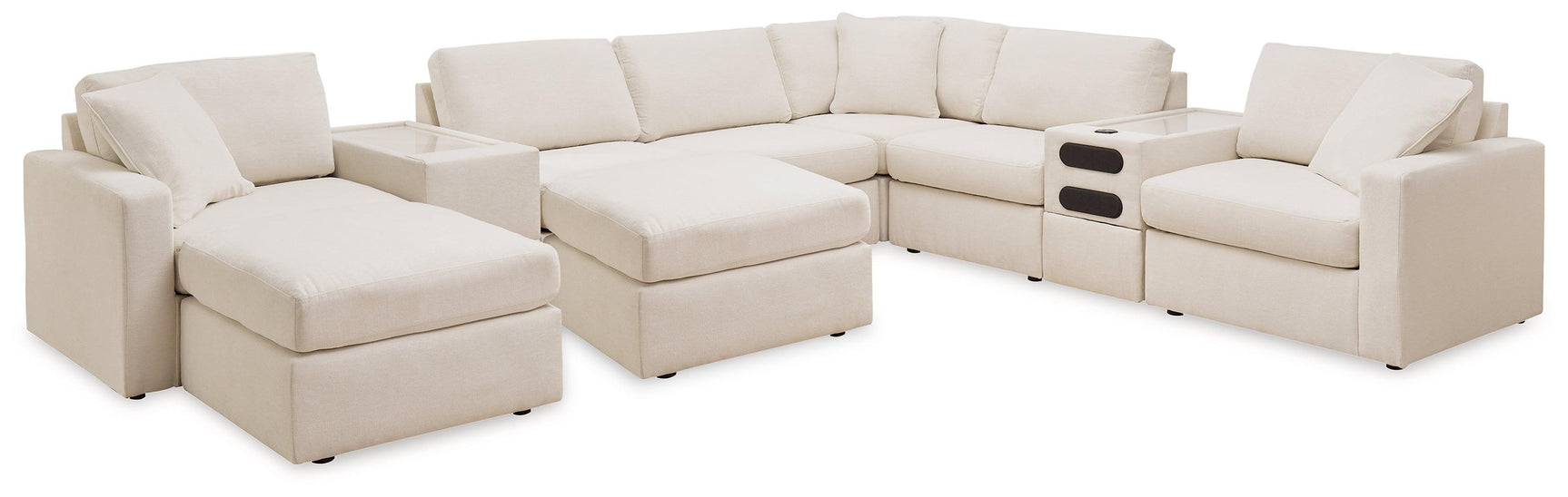 Modmax Oyster 8-Piece Sectional With Ottoman