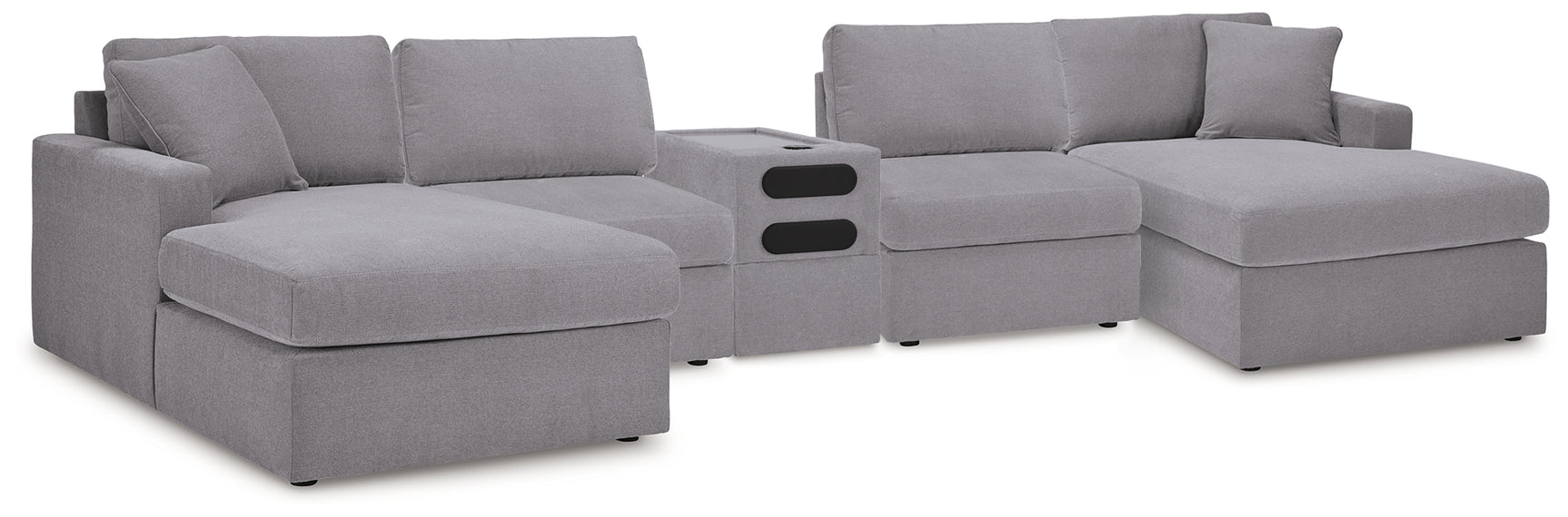 Modmax Granite 5 Piece Sectional with Audio Console