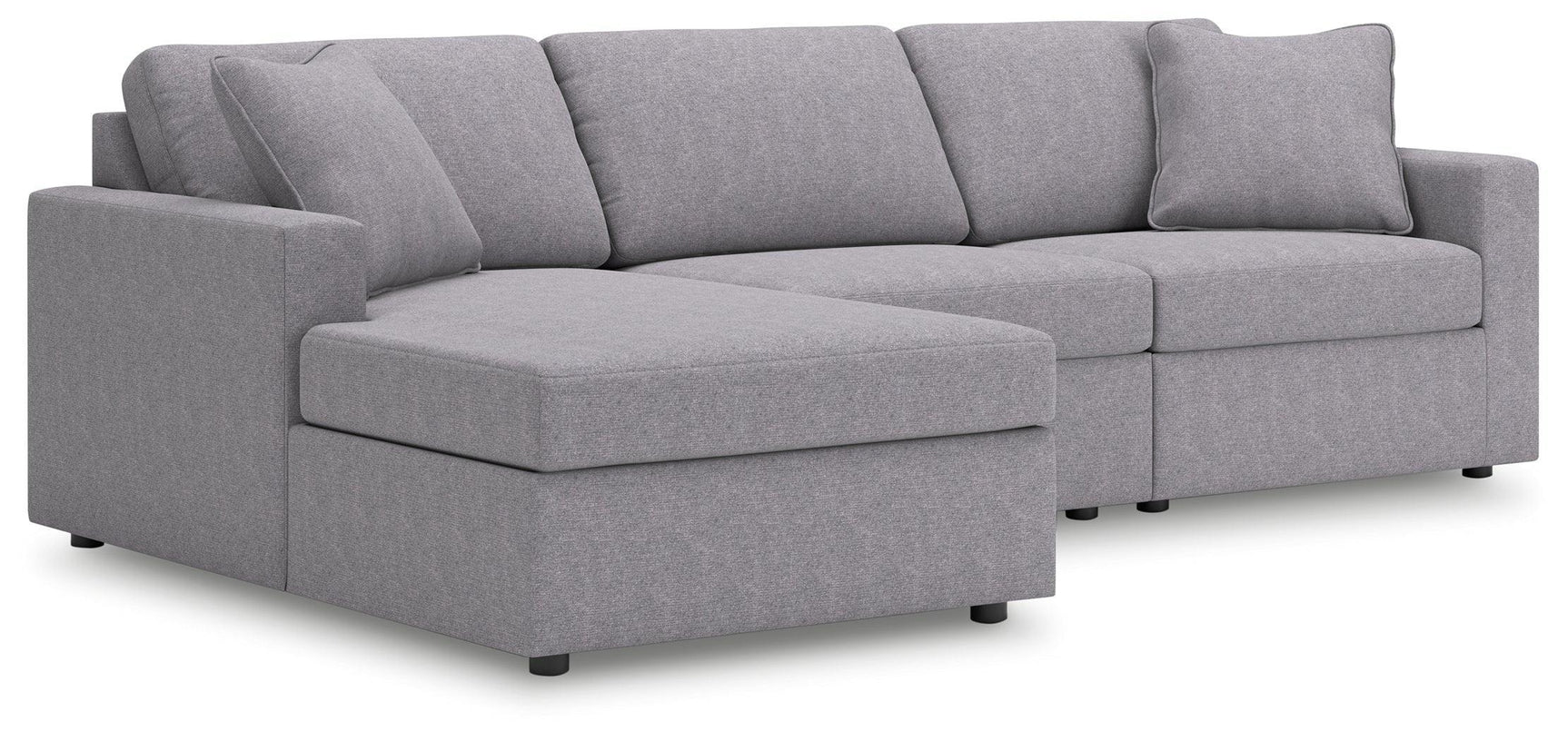 Modmax Granite Performance Fabric,Next-Gen Nuvella™ 3-Piece Sectional with Chaise