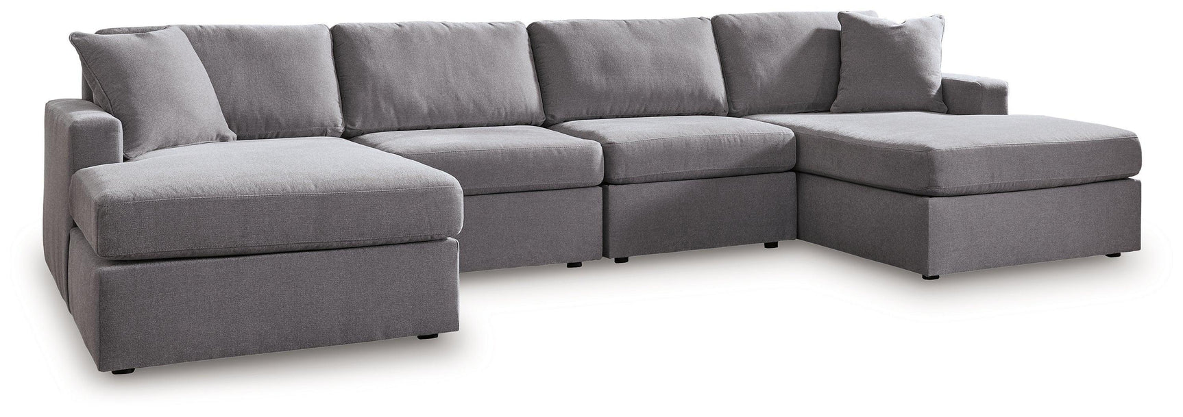 Modmax Granite Performance Fabric,Next-Gen Nuvella™ 4-Piece Sectional with Chaise
