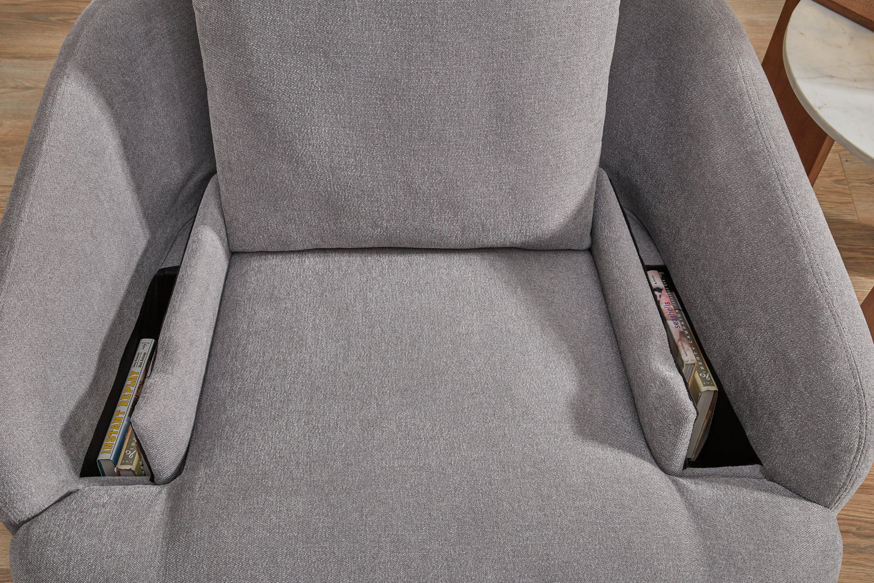 Modmax Granite Performance Fabric,Next-Gen Nuvella™ Swivel Glider Chair