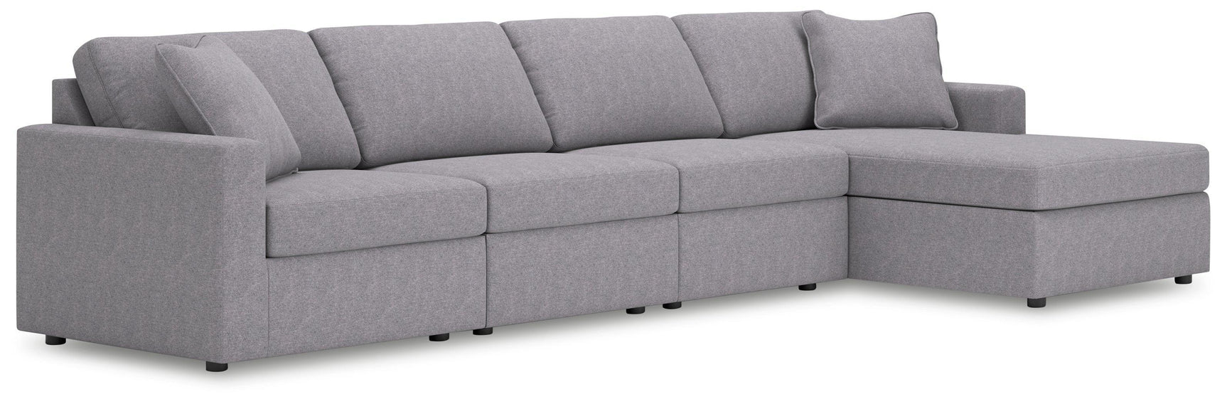 Modmax Granite Performance Fabric,Next-Gen Nuvella™ 4-Piece Sectional with Chaise