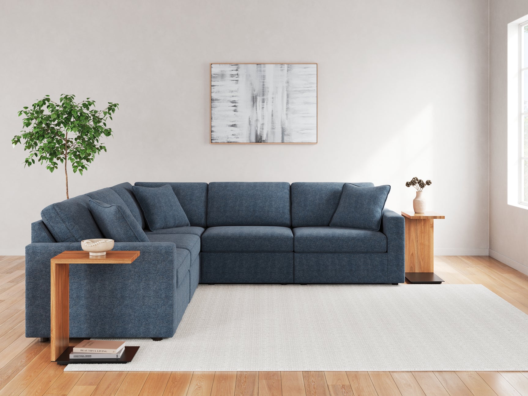 Modmax Ink 5-Piece Sectional with Ottoman