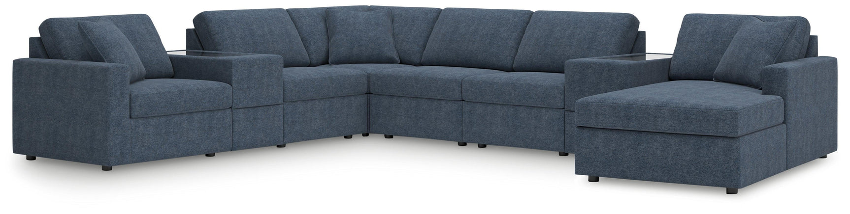 Modmax Ink Performance Fabric,Next-Gen Nuvella™ 8-Piece Sectional with Chaise