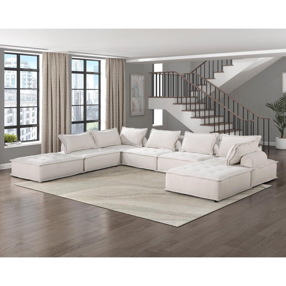 Helena White 7-Piece Modular Sectional