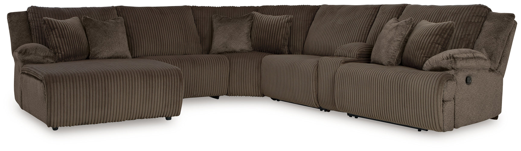 Top Chocolate Tier 6-Piece Sectional with Recliner