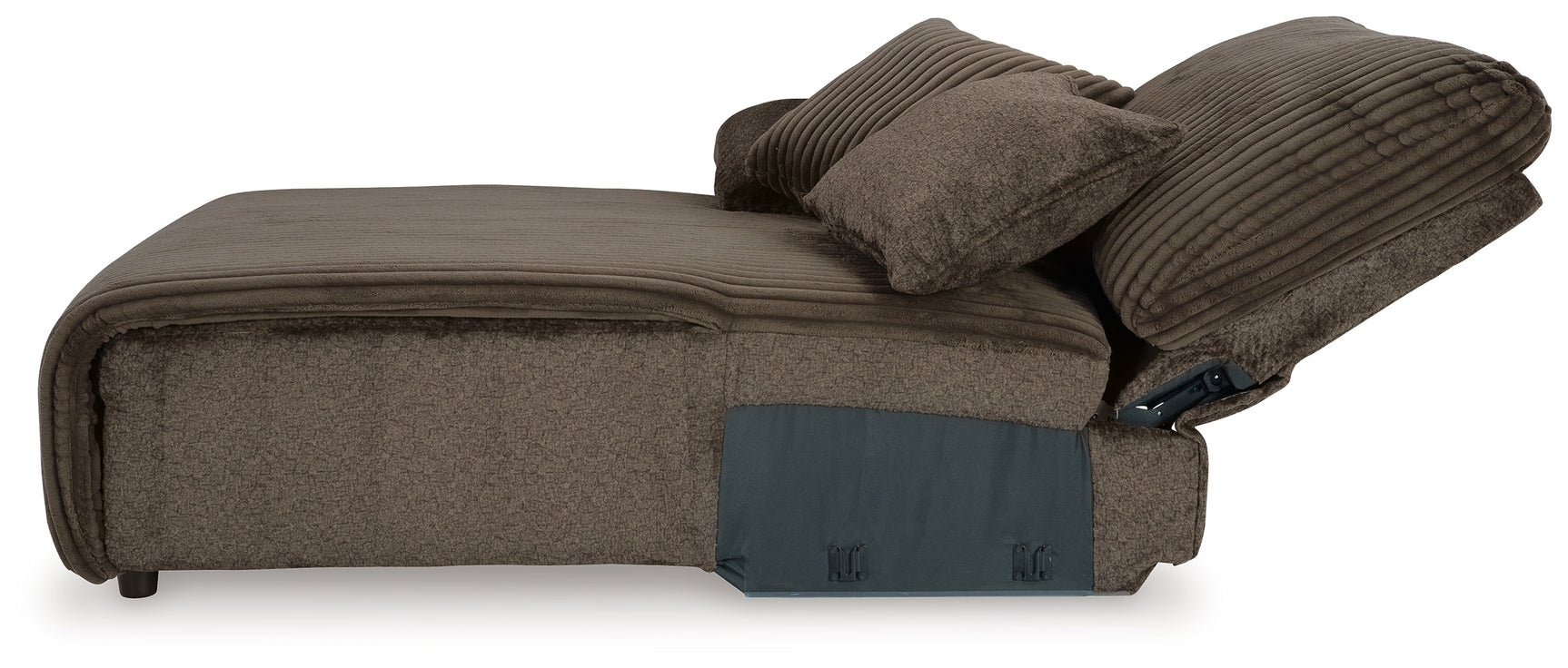 Top Tier Chocolate Velvet 3-Piece Sofa Chaise Sectional