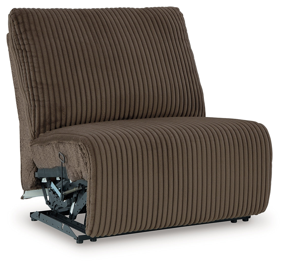 Top Tier Chocolate Velvet 4-Piece Reclining Sectional with Chaise