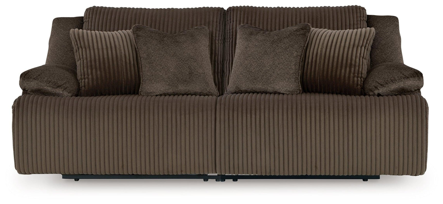 Top Tier Chocolate 2-Piece Sectional Loveseat