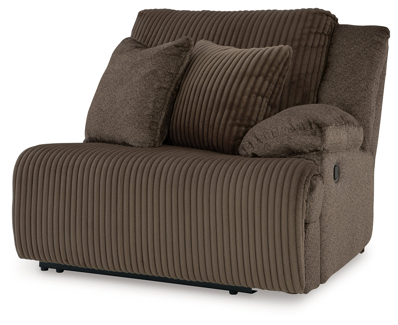 Top Tier Chocolate Velvet 4-Piece Reclining Sectional with Chaise