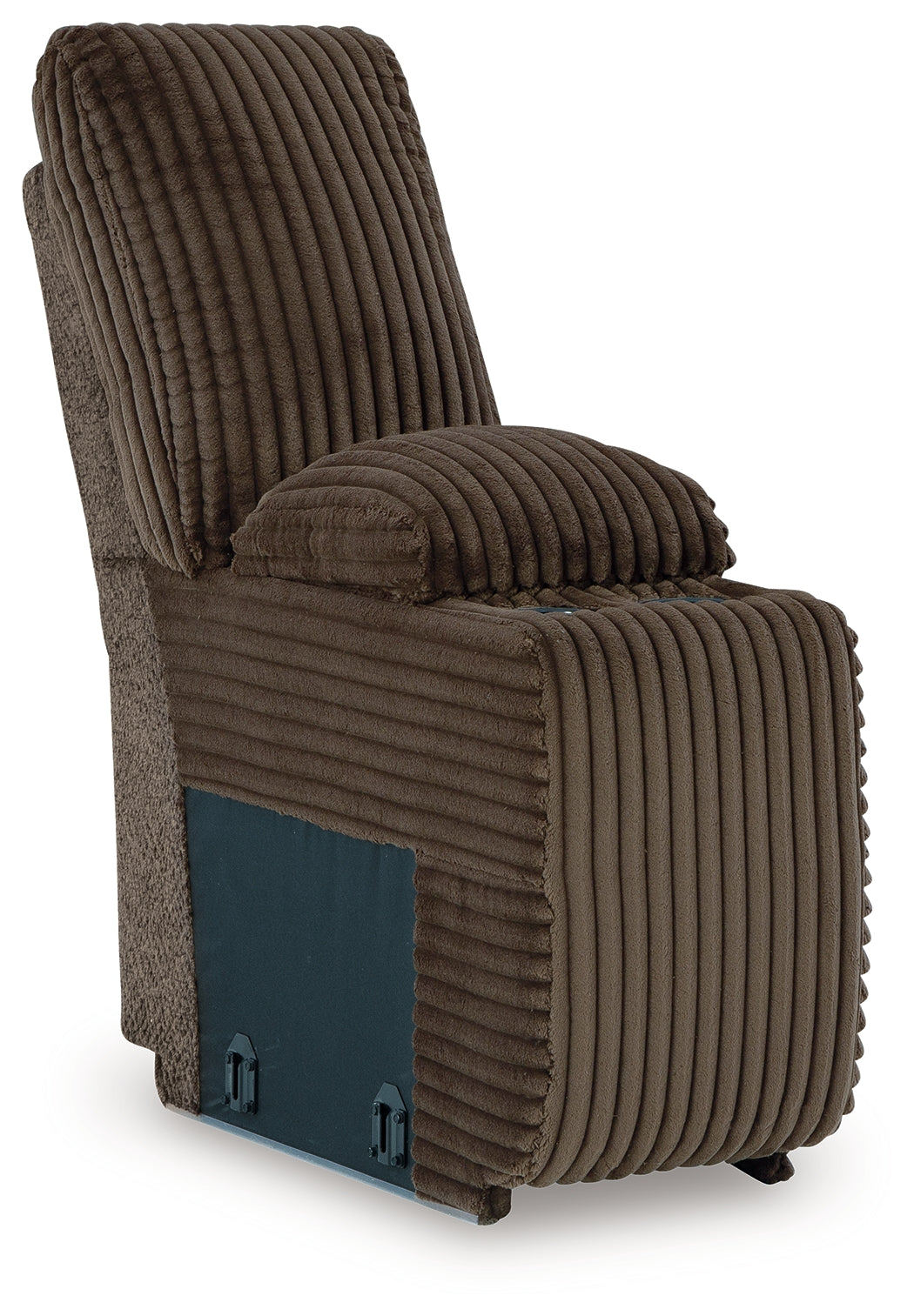 Top Tier Chocolate Velvet 4-Piece Reclining Sectional with Chaise