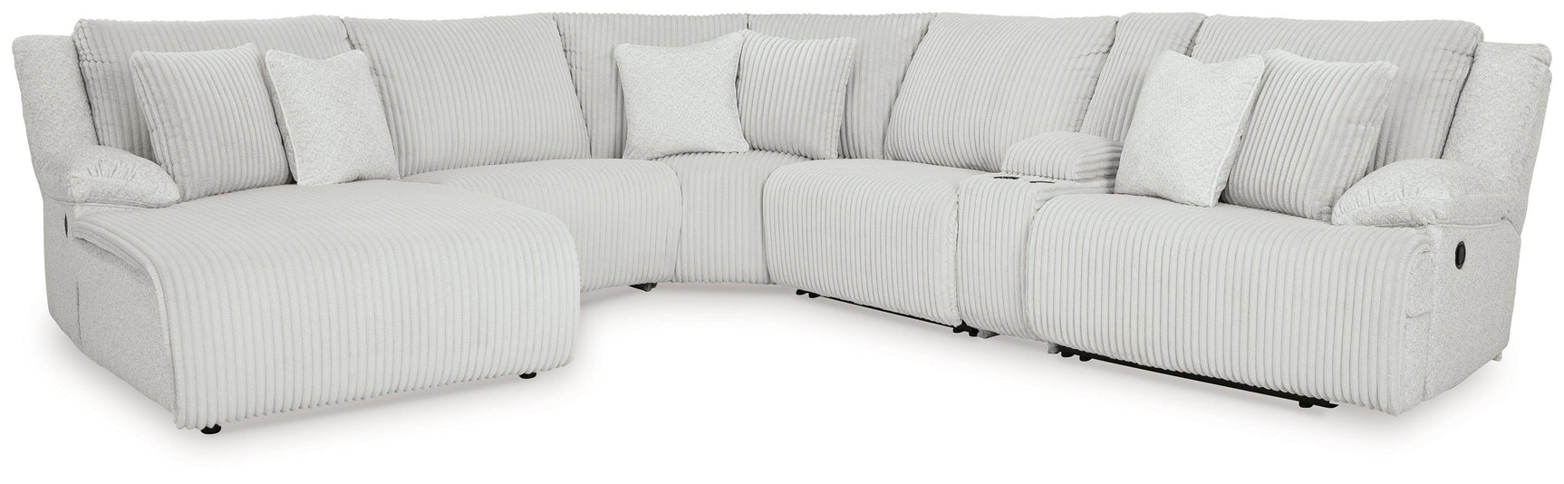Top Tier Alloy Velvet 6-Piece Reclining Sectional with Chaise