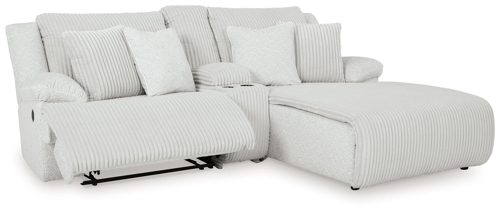 Top Tier Alloy Velvet 3-Piece Reclining Sectional Sofa with Chaise