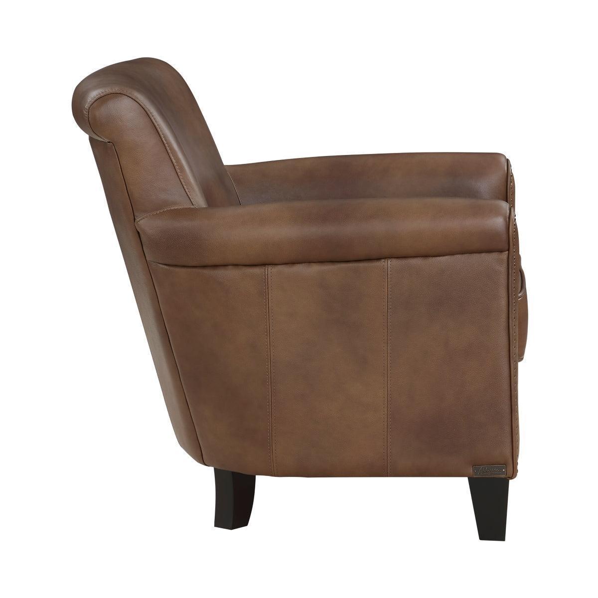 Braintree Brown Leather Accent Chair