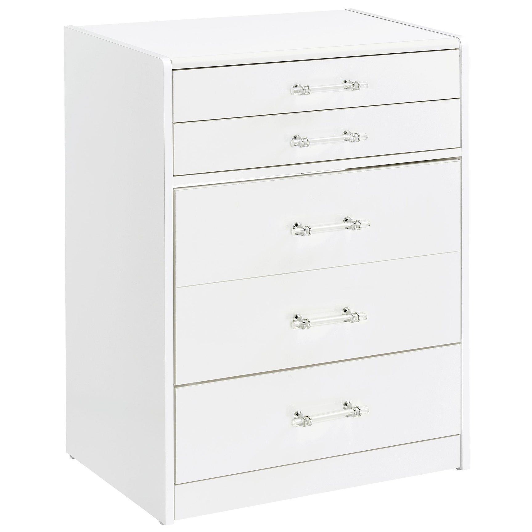 Danbury 3-drawer Makeup Vanity & Stool Set White High Gloss