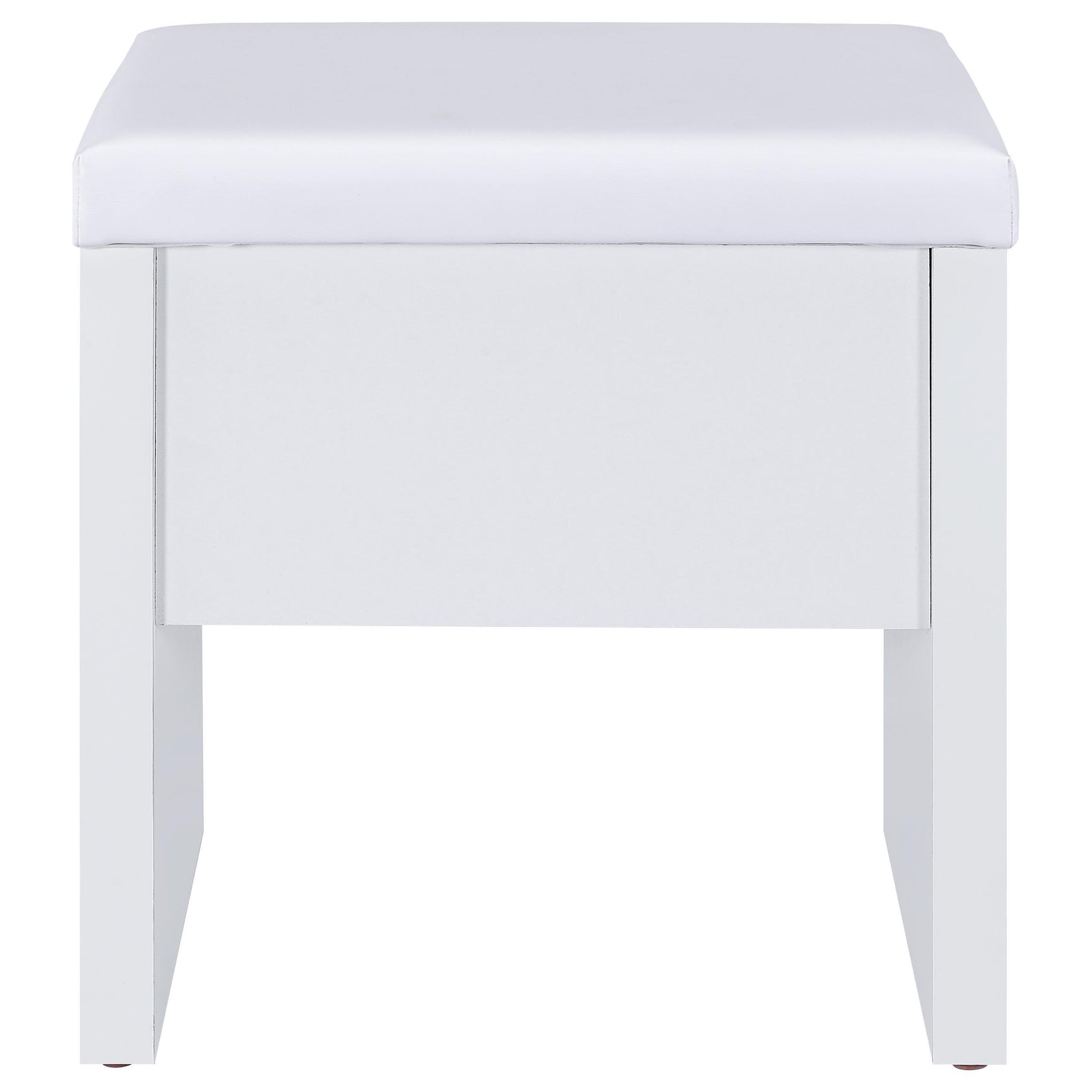 Bunbury Makeup Vanity Table Set Storage Mirror and Stool White