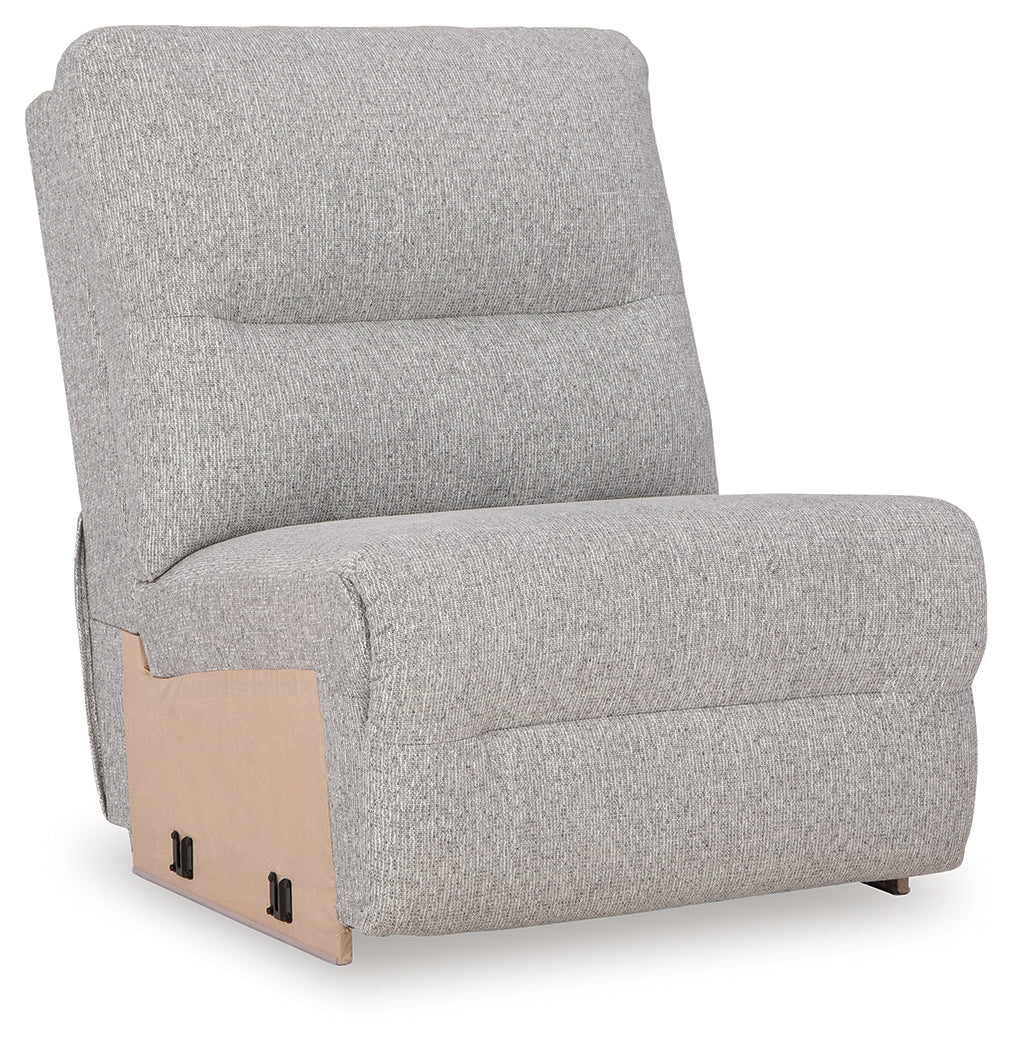 Acklen Place Pewter Performance Fabric,Next-Gen Nuvella™ 6-Piece Power Reclining Sectional