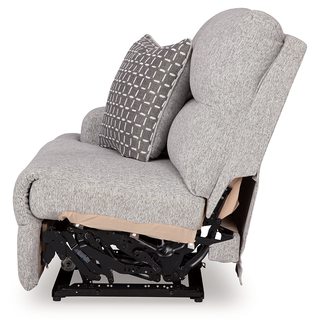 Acklen Place Pewter Performance Fabric,Next-Gen Nuvella™ 6-Piece Power Reclining Sectional