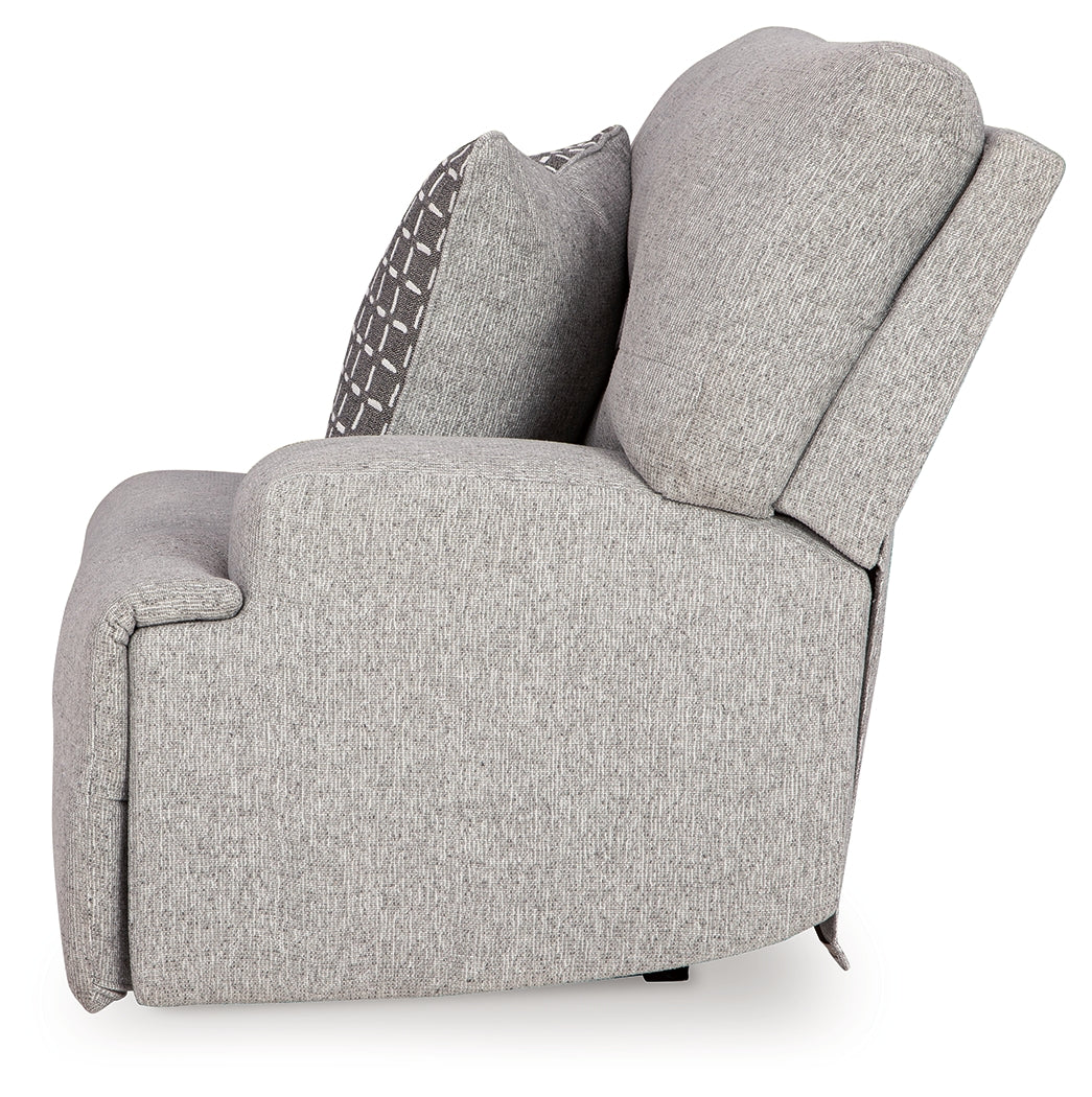 Acklen Place Pewter Performance Fabric,Next-Gen Nuvella™ 5-Piece Power Reclining Sectional