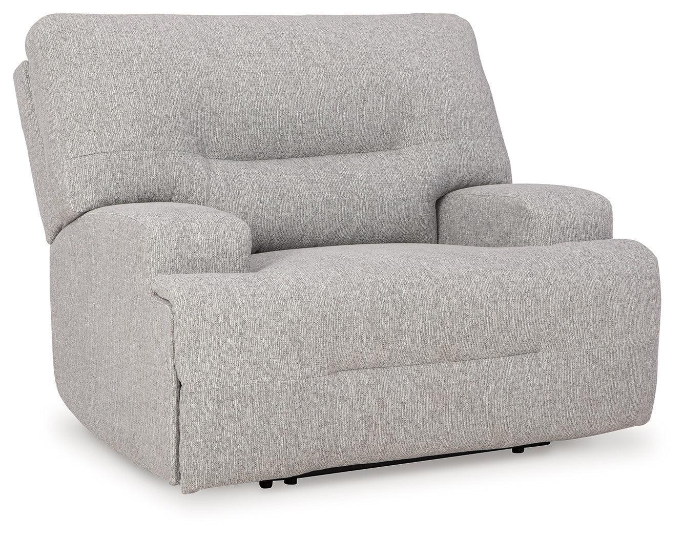 Acklen Place Pewter Performance Fabric,Next-Gen Nuvella™ Oversized Power Recliner