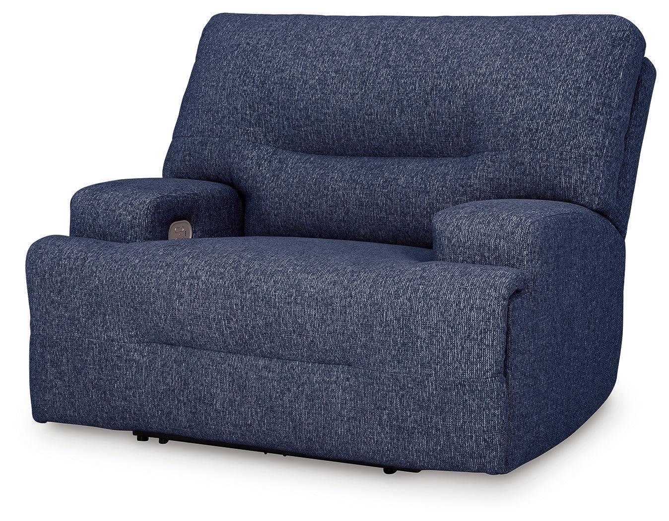 Acklen Place Navy Performance Fabric,Next-Gen Nuvella™ Oversized Power Recliner