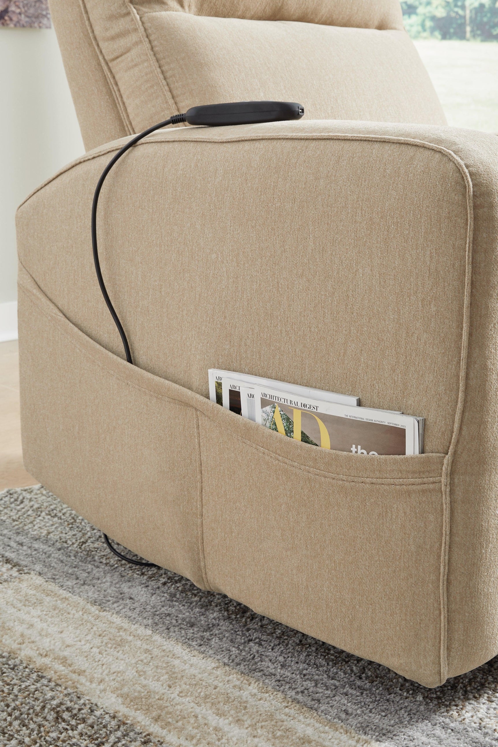 Starganza Taupe Performance Fabric,Next-Gen Nuvella™ Power Lift Recliner