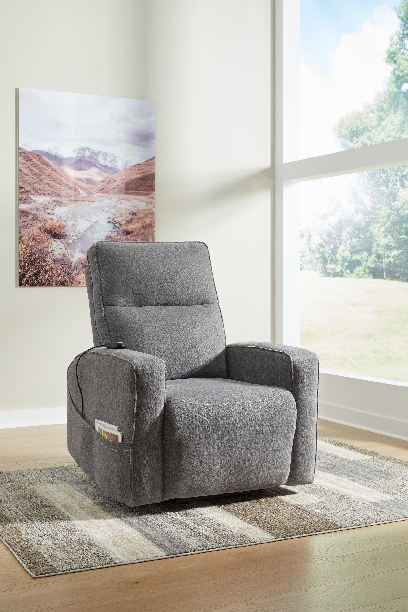 Starganza Gray Performance Fabric,Next-Gen Nuvella™ Power Lift Recliner