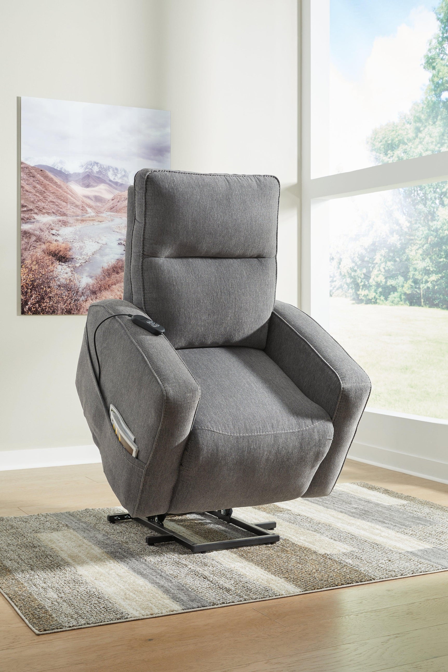 Starganza Gray Performance Fabric,Next-Gen Nuvella™ Power Lift Recliner
