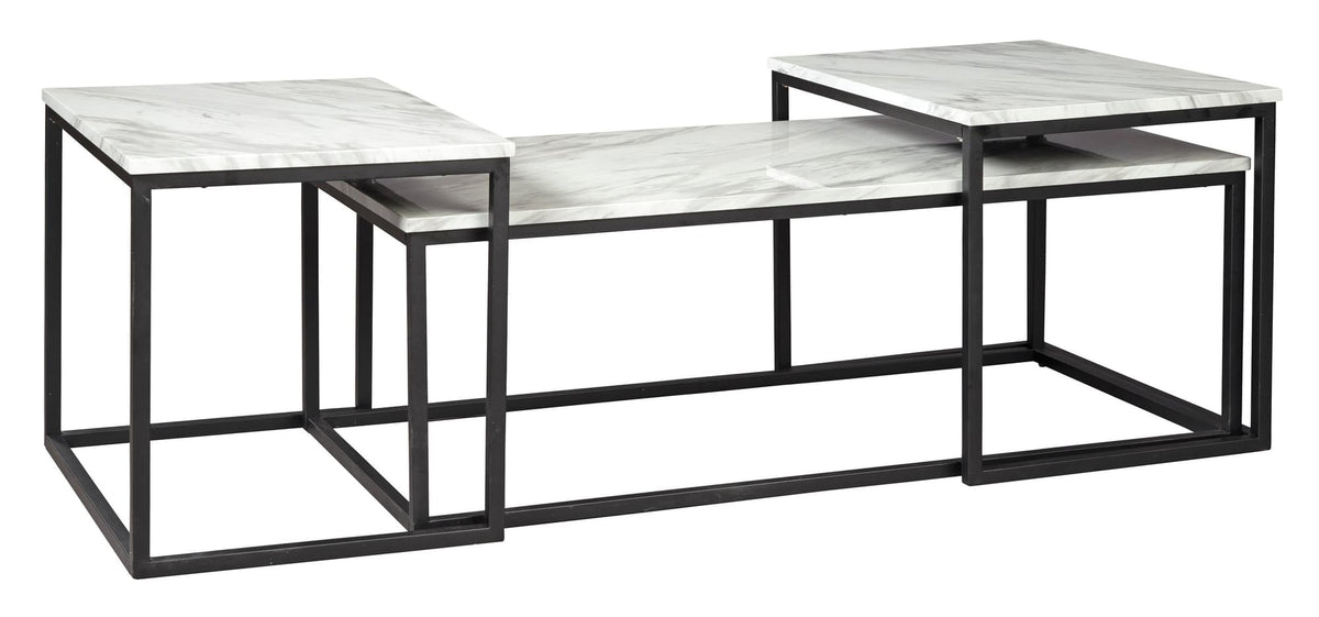 Gray and Black 46-Inch Coffee Table Set — product image 2