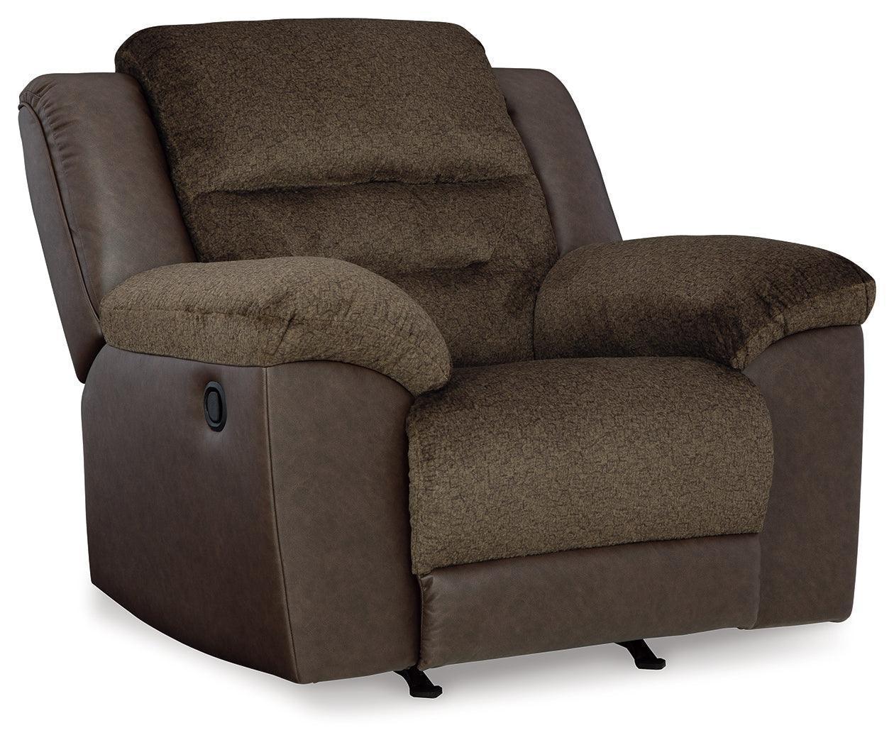 Dorman Chocolate Sofa, Loveseat and Recliner