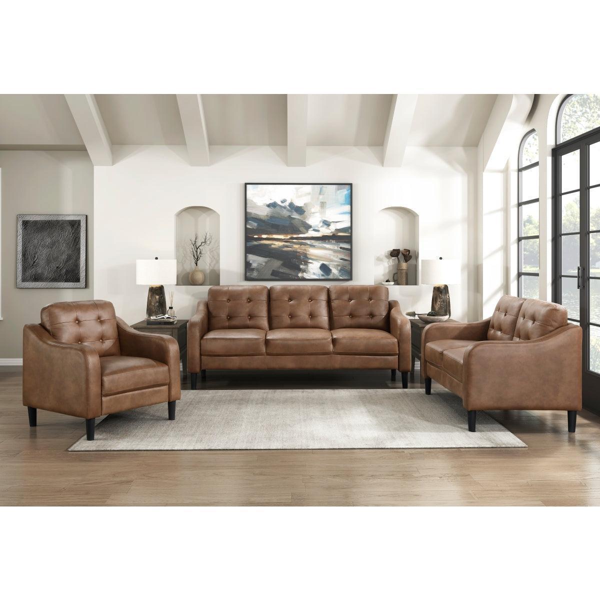 Mallory Brown Microfiber Sofa