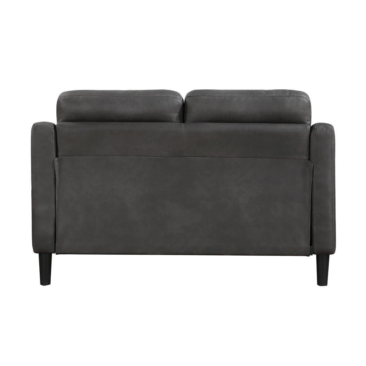 Mallory Gray Microfiber Loveseat