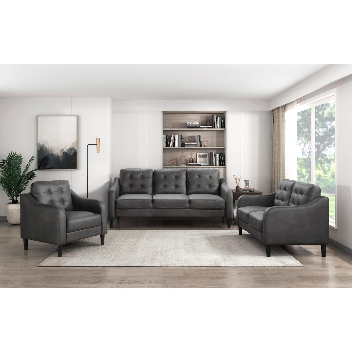 Mallory Gray Microfiber Sofa