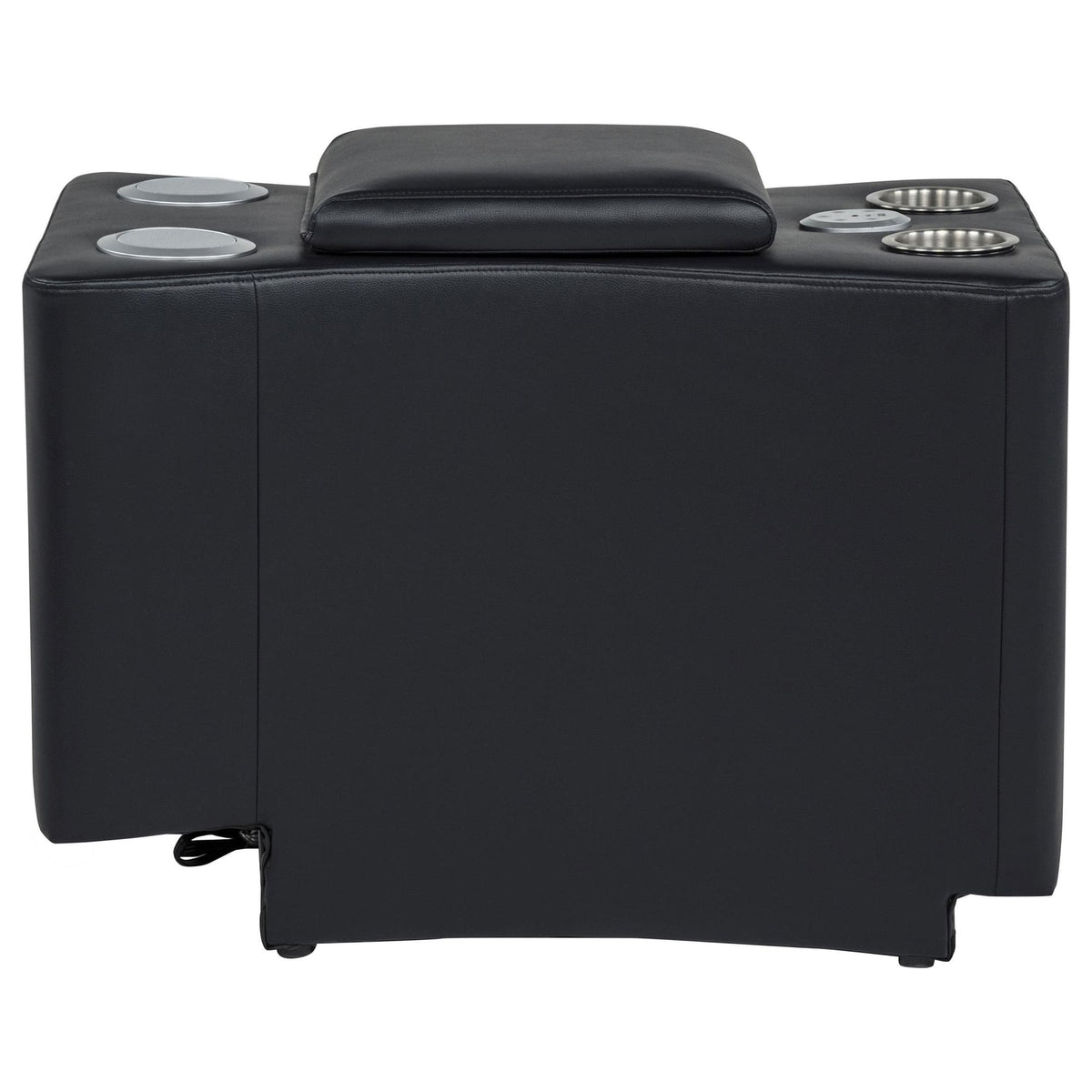 Madden Faux Leather Bluetooth Audio Console with Power Outlet Black — product image 8