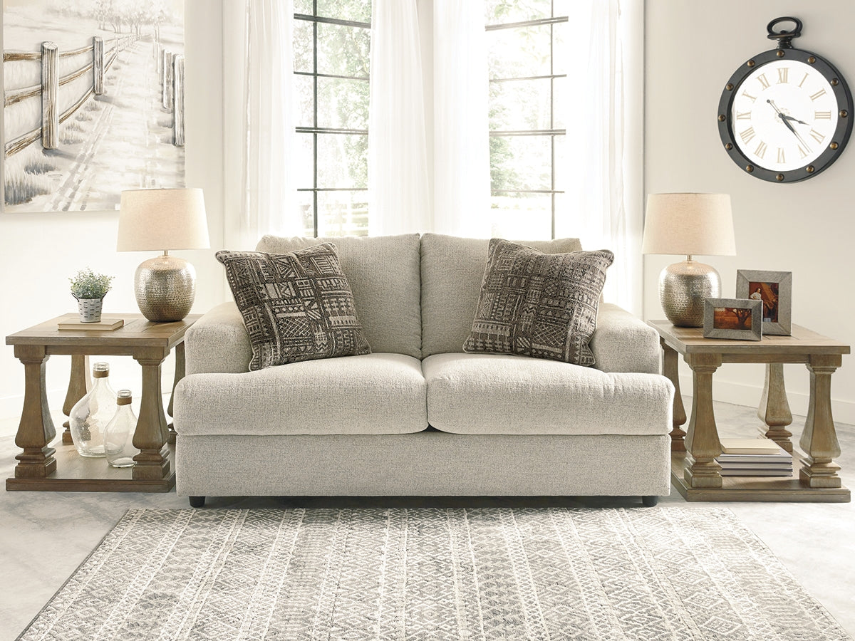 Soletren Stone Chenille Loveseat