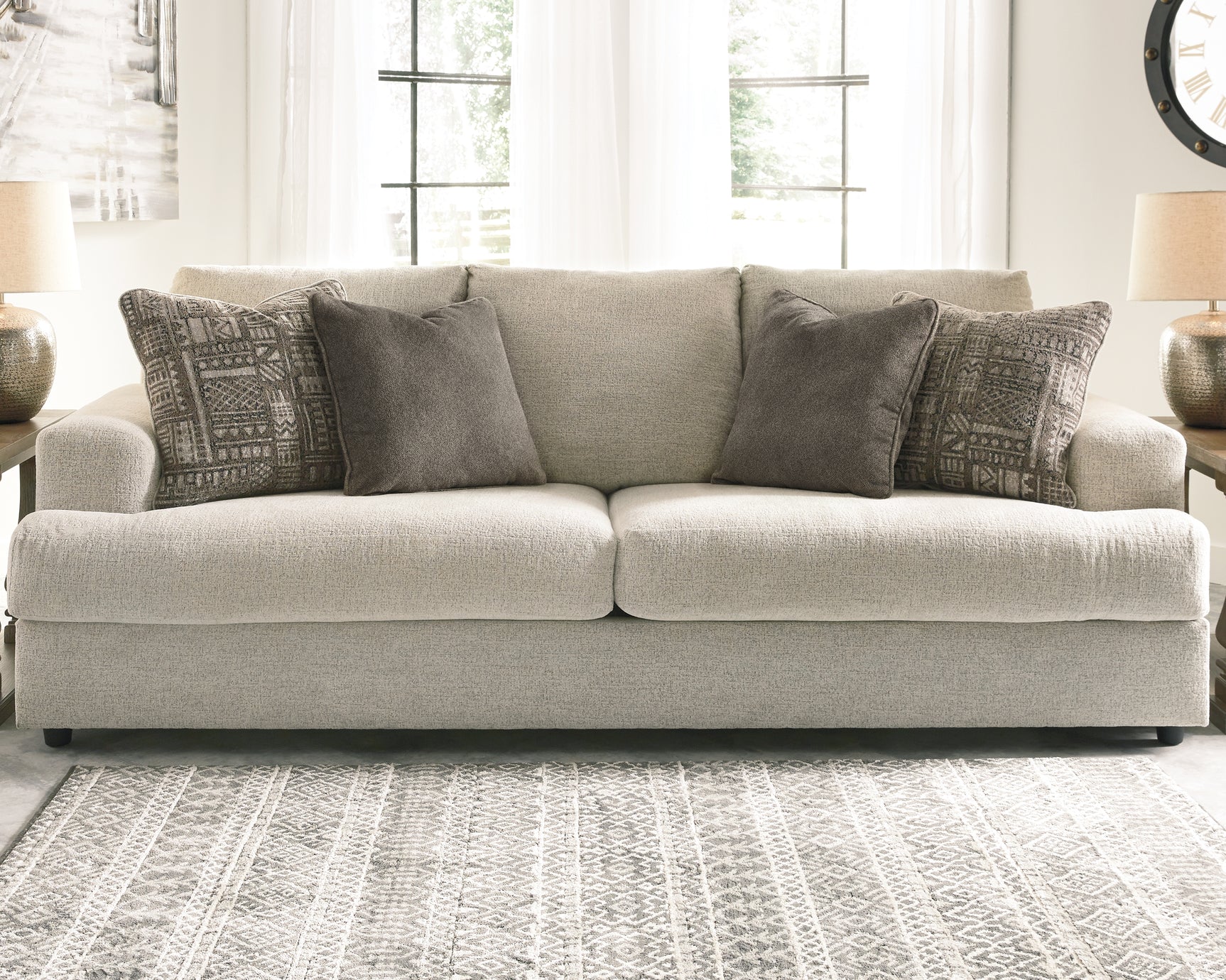Soletren Stone Chenille Sofa