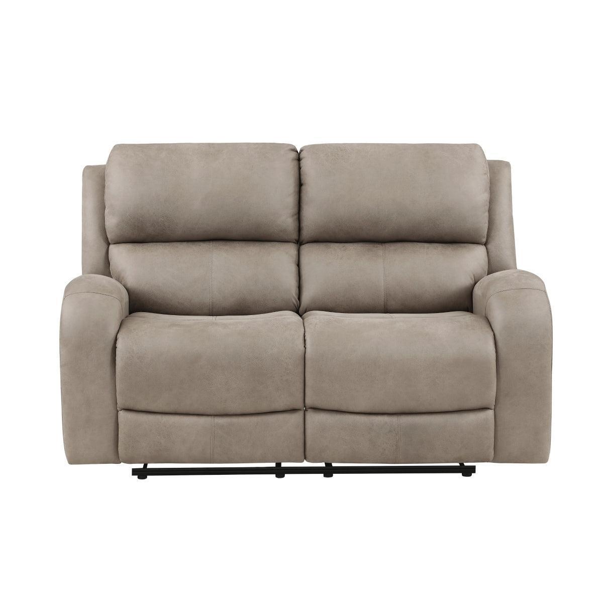 Pagosa Brown Microfiber Reclining Loveseat