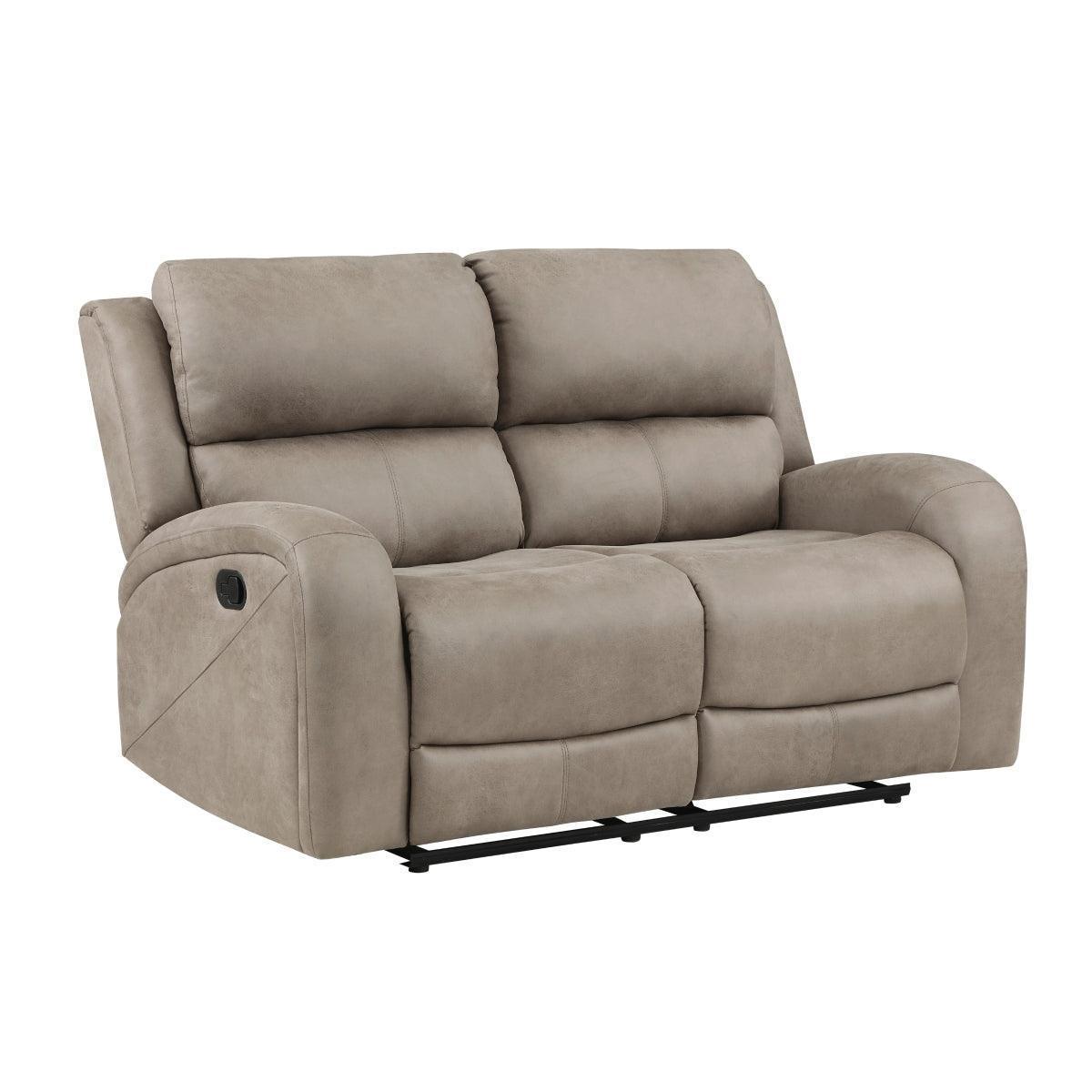 Pagosa Brown Microfiber Reclining Loveseat