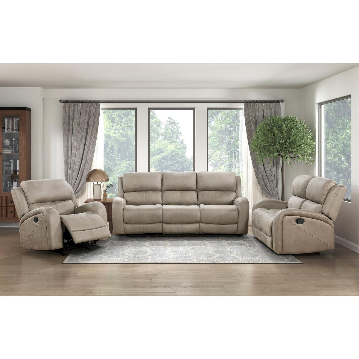 Pagosa Brown Microfiber Reclining Loveseat