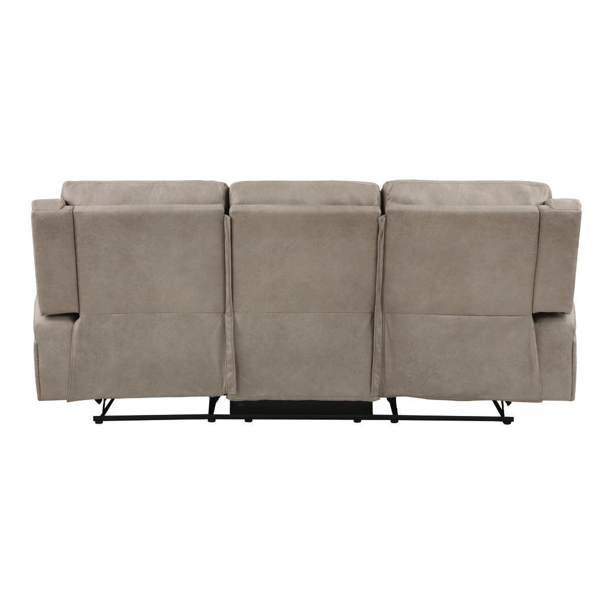 Pagosa Brown Microfiber Reclining Sofa