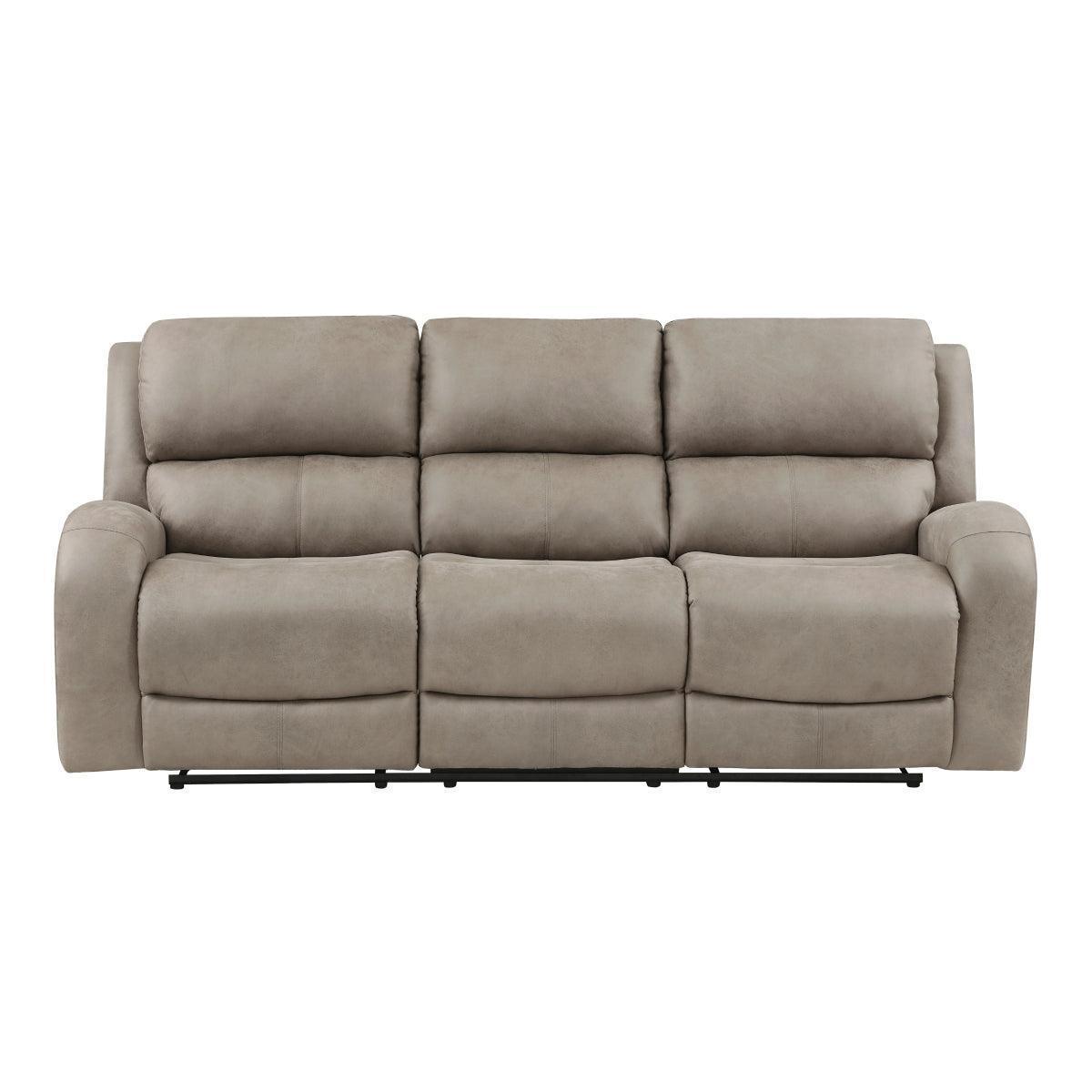 Pagosa Brown Microfiber Reclining Sofa