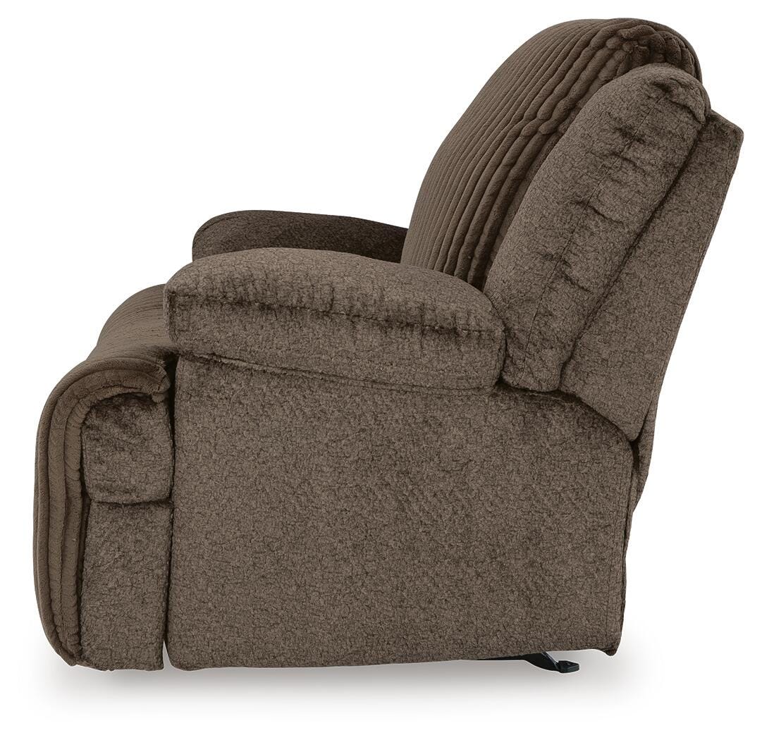 Top Chocolate 6-Piece Sectional with Recliner — side view