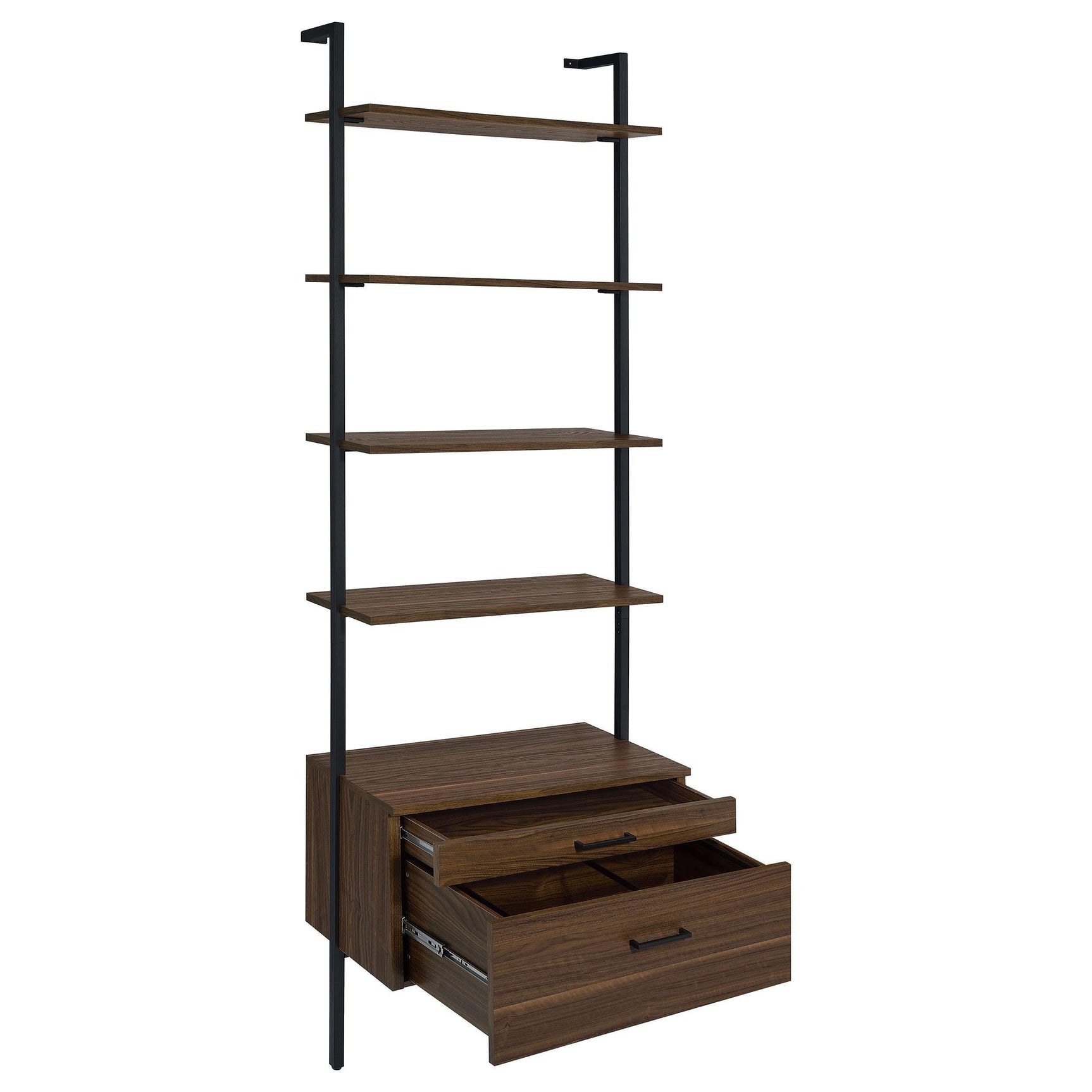 Owens 3-Piece 96-inch Wall Mounted Bookshelf Set Walnut