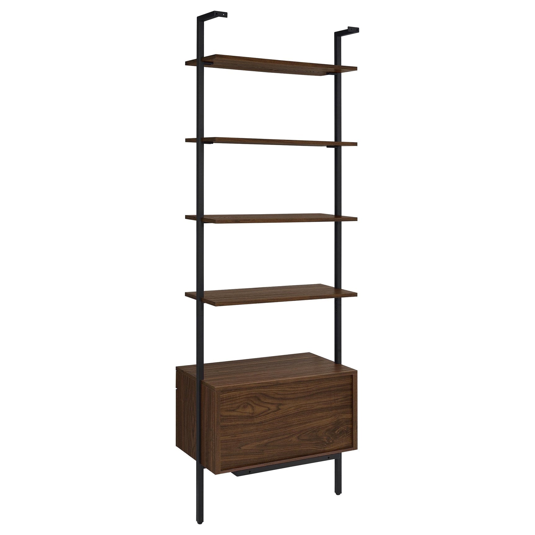 Owens 3-Piece 96-inch Wall Mounted Bookshelf Set Walnut