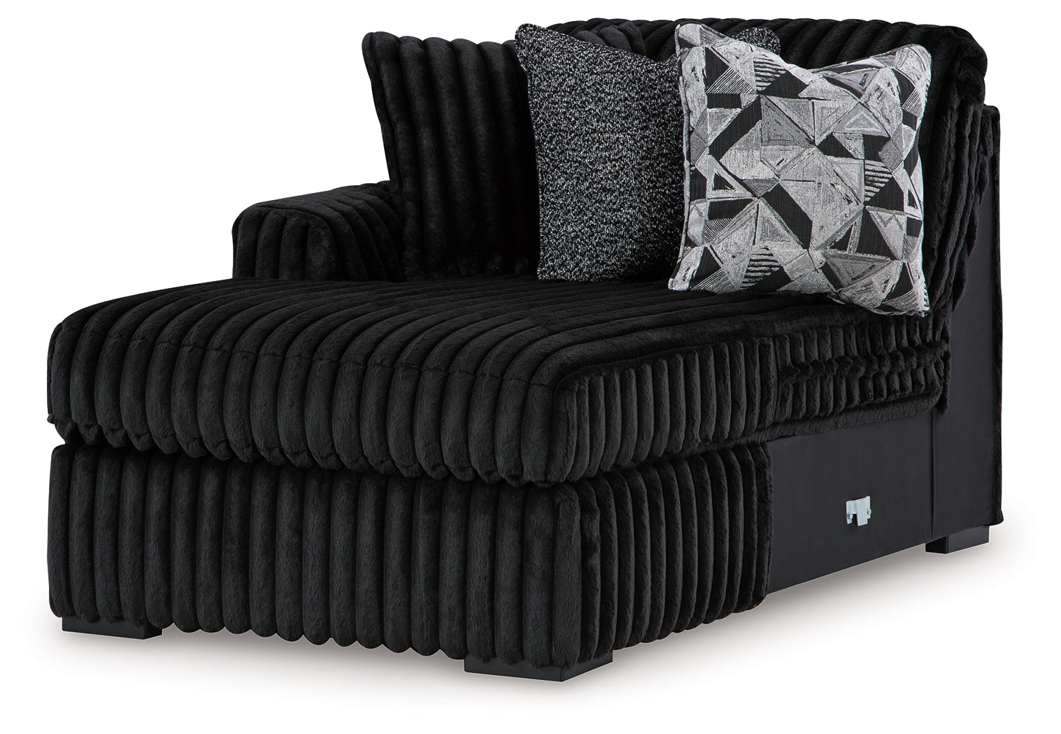 Midnight-Madness Onyx 3-Piece Sectional with Chaise
