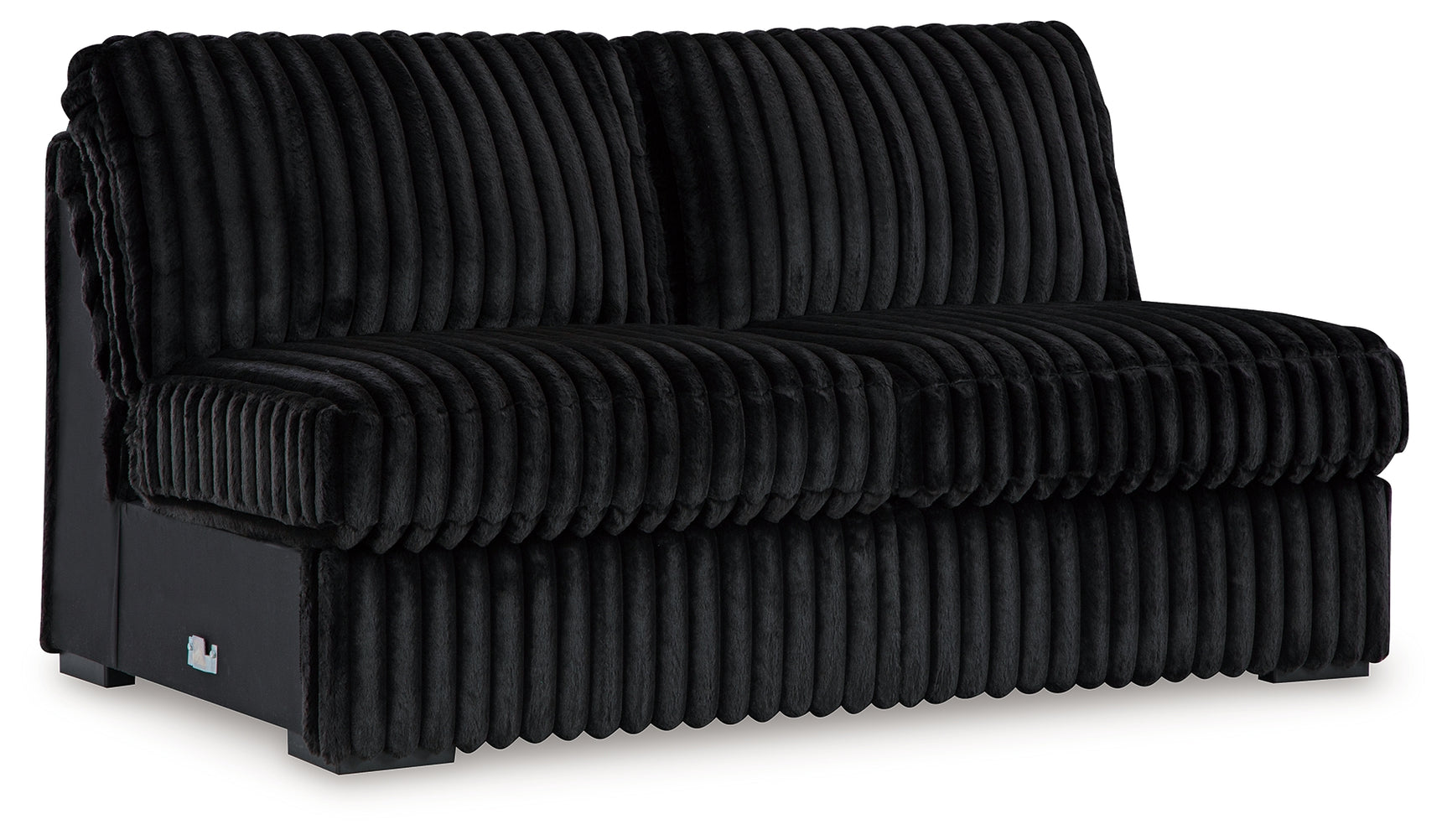 Midnight-Madness Onyx Velvet 3-Piece Sectional with Chaise