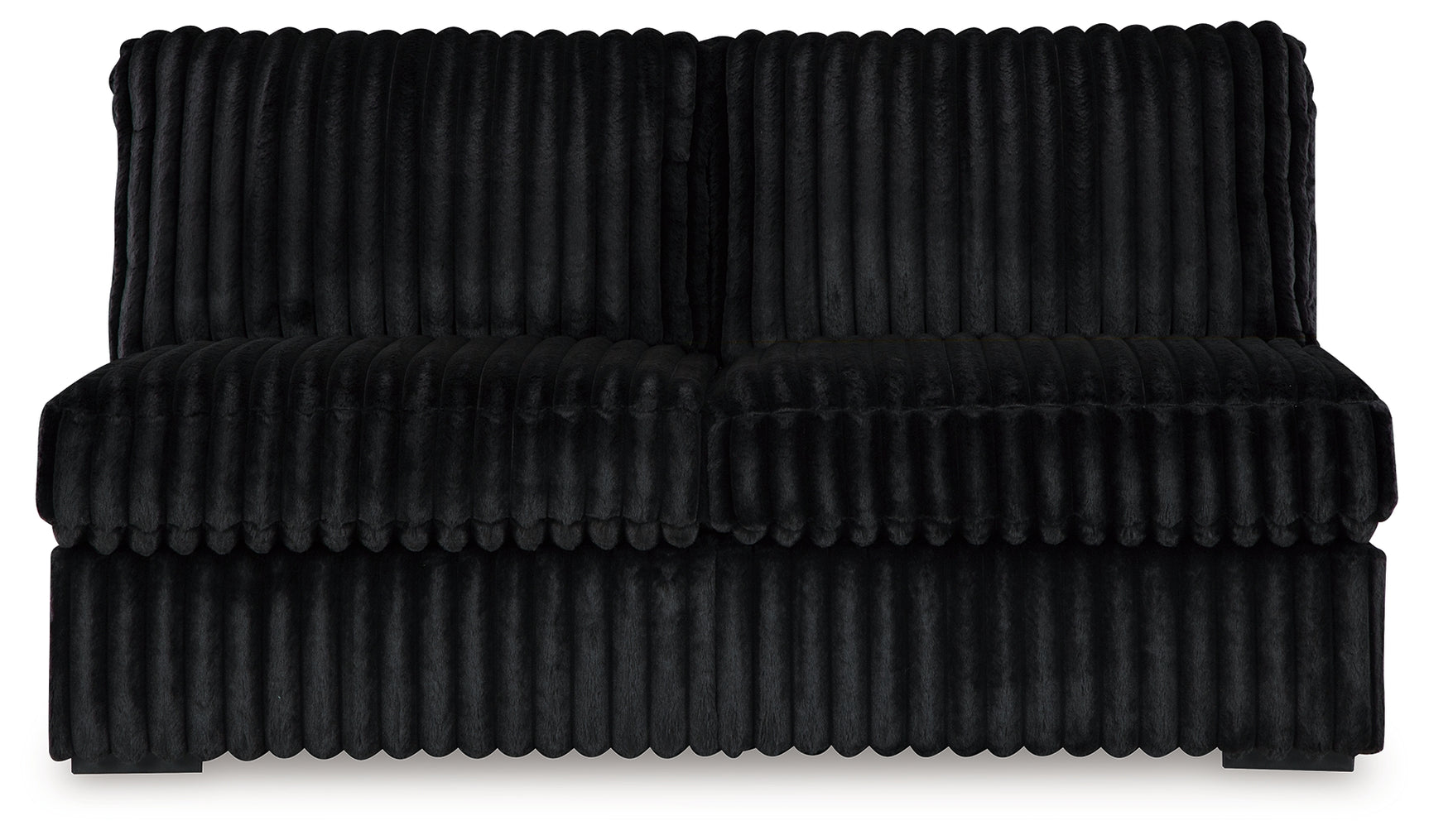 Midnight-Madness Onyx Velvet 3-Piece Sectional with Chaise